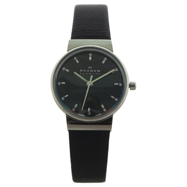 Skagen SKW2193 Ancher Black Leather Strap Watch by Skagen for Women - 1 Pc Watch