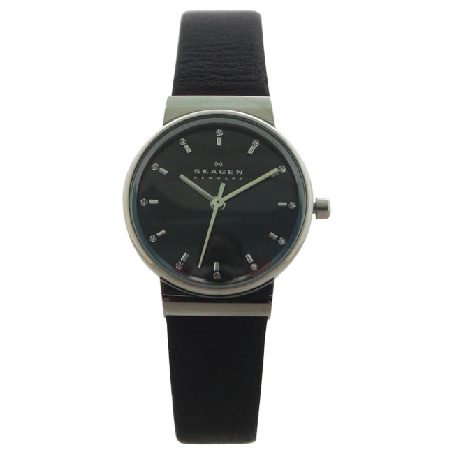 Skagen SKW2193 Ancher Black Leather Strap Watch by Skagen for Women - 1 Pc Watch