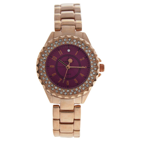 Kim & Jade 2033L-GP Rose Gold Stainless Steel Bracelet Watch by Kim & Jade for Women - 1 Pc Watch
