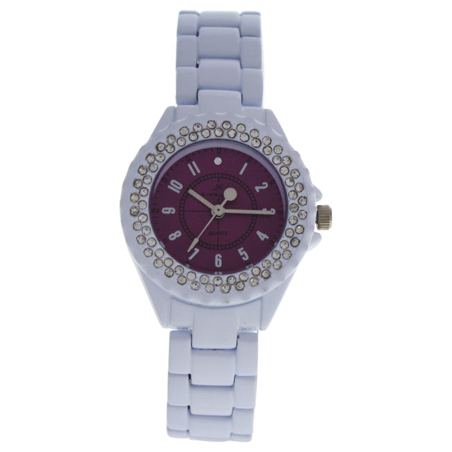 Kim & Jade 2033L-WP White Stainless Steel Bracelet Watch by Kim & Jade for Women - 1 Pc Watch