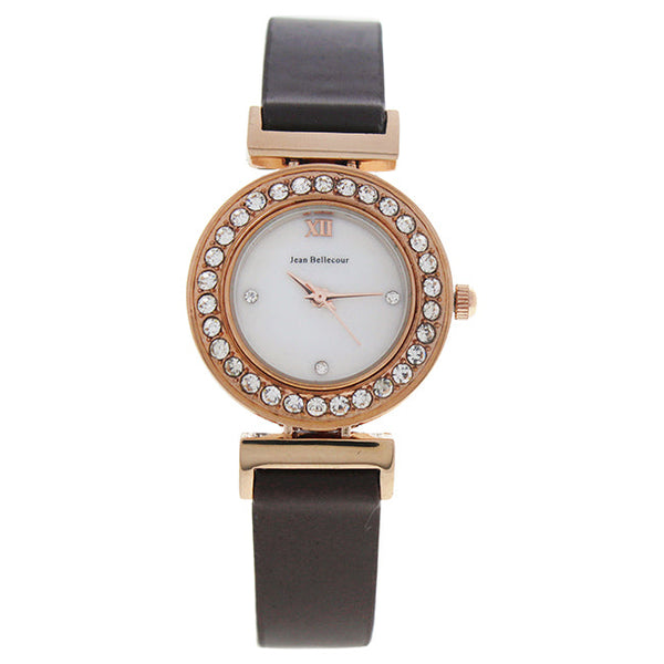 Jean Bellecour REDL2 Rose Gold/Brown Leather Strap Watch by Jean Bellecour for Women - 1 Pc Watch