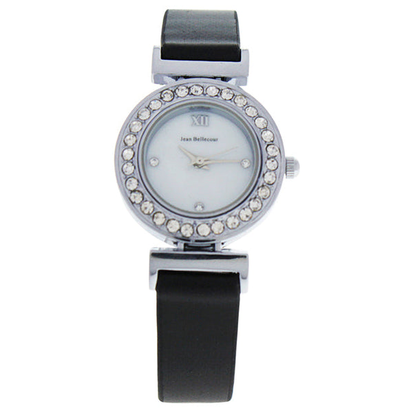Jean Bellecour REDL3 Silver/Black Leather Strap Watch by Jean Bellecour for Women - 1 Pc Watch