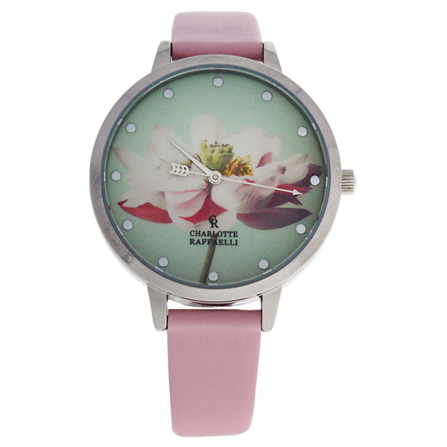 Charlotte Raffaelli CRF007 La Florale - Silver/Rose Leather Strap Watch by Charlotte Raffaelli for Women - 1 Pc Watch