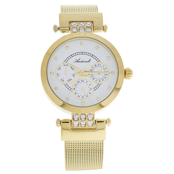 Antoneli AL0704-05 Gold Stainless Steel Mesh Bracelet Watch by Antoneli for Women - 1 Pc Watch