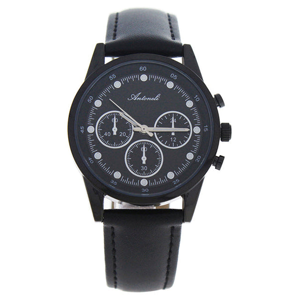 Antoneli AL5300-03 Black Leather Strap Watch by Antoneli for Women - 1 Pc Watch