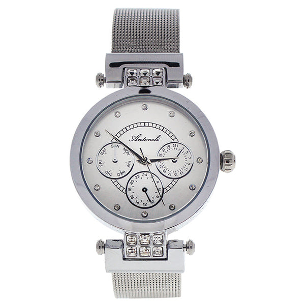 Antoneli AL0704-09 Silver Stainless Steel Mesh Bracelet Watch by Antoneli for Women - 1 Pc Watch