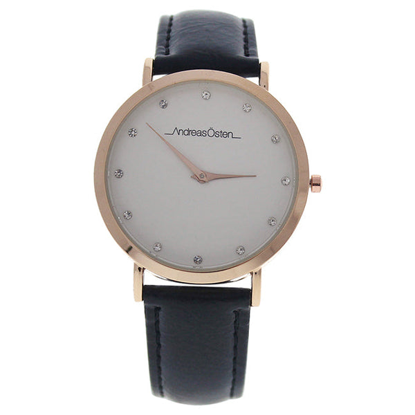 Andreas Osten AO-13 Klassisk - Rose Gold/Black Leather Strap Watch by Andreas Osten for Women - 1 Pc Watch