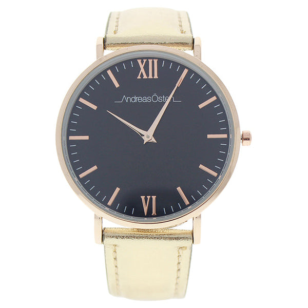 Andreas Osten AO-187 Hygge - Gold/Black Leather Strap Watch by Andreas Osten for Women - 1 Pc Watch