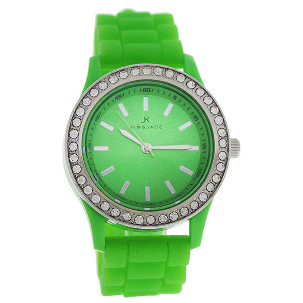 Kim & Jade 2032L-GN Green Silicone Strap Watch by Kim & Jade for Women - 1 Pc Watch