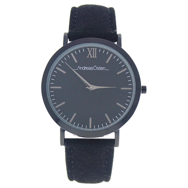 Andreas Osten AO-118 Tidlos - Black Coal/Black Leather Strap Watch by Andreas Osten for Women - 1 Pc Watch