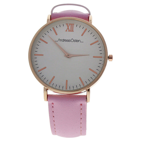 Andreas Osten AO-161 Pure - Rose Gold/Light Pink Leather Strap Watch by Andreas Osten for Women - 1 Pc Watch