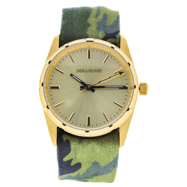 Zadig & Voltaire ZVF204 Gold/Green Multicolor Cloth Bracelet Watch by Zadig & Voltaire for Women - 1 Pc Watch