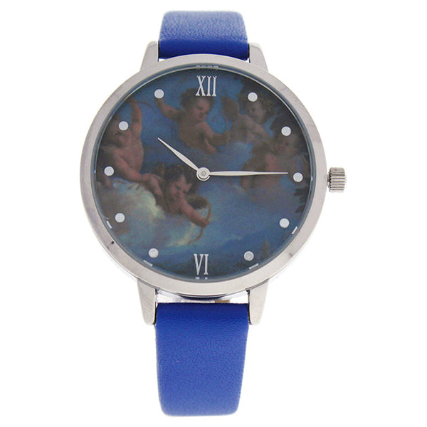 Charlotte Raffaelli CRR007 La Romance - Silver/Blue Leather Strap Watch by Charlotte Raffaelli for Women - 1 Pc Watch