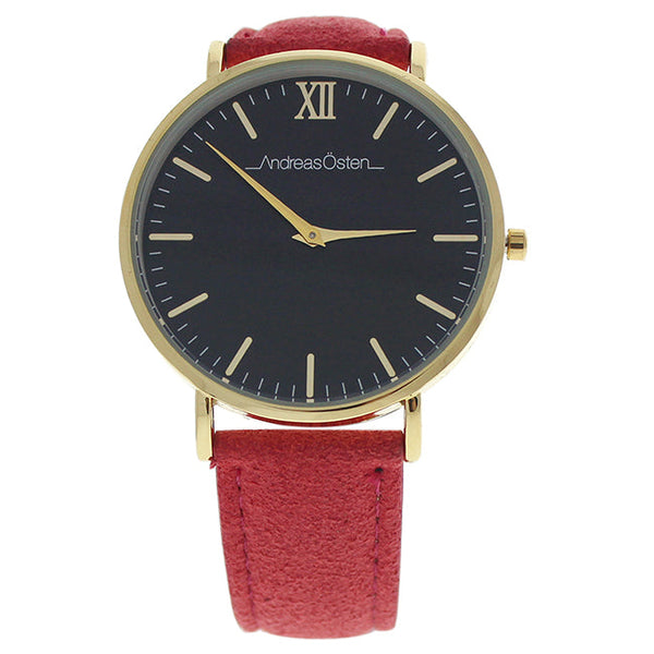 Andreas Osten AO-109 Gold/Pink Leather Strap Watch by Andreas Osten for Women - 1 Pc Watch