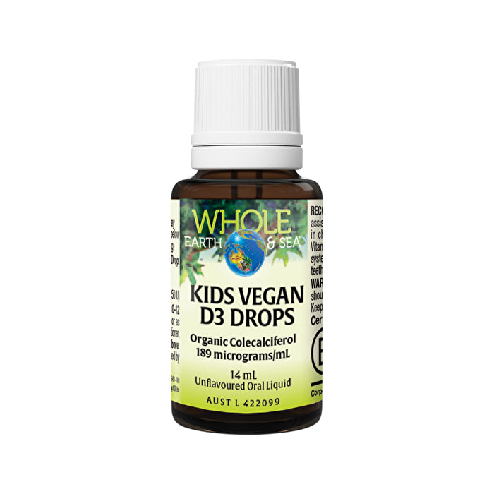 Whole Earth & Sea Kids Vegan D3 Drops Unflavoured Oral Liquid 14ml