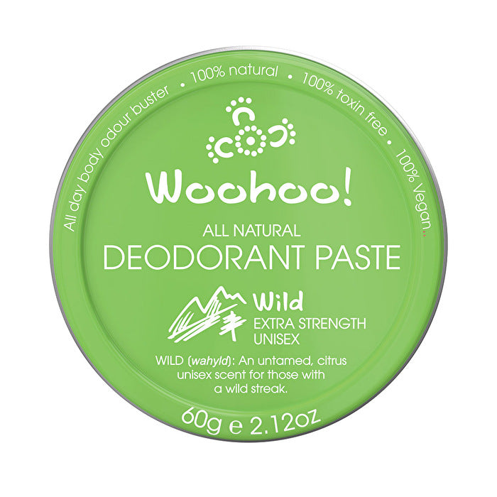 Woohoo Deodorant Paste Wild (Extra Strength Unisex) Tin 60g