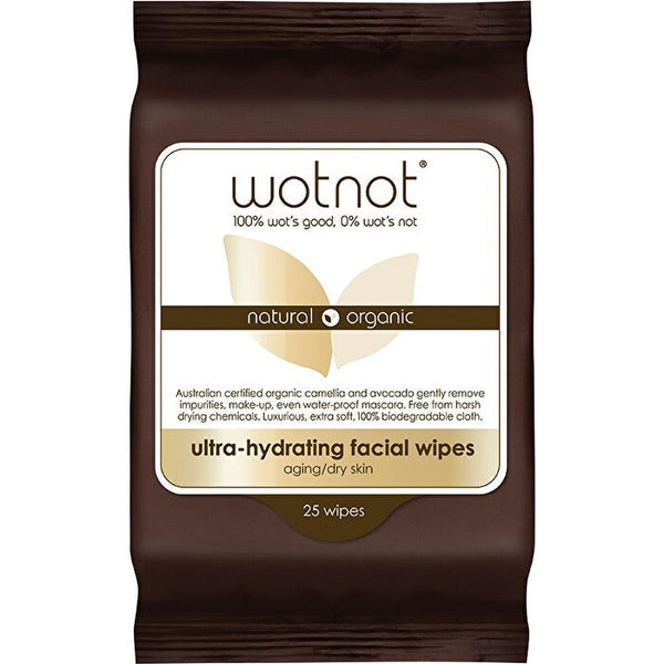 Wotnot Facial Wipes Ultra-Hydrating (Aging/Dry Skin) x 25 Pack