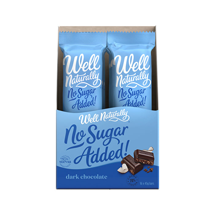 Well Naturally No Added Sugar Bar Dark Chocolate Coconut Rough 45g x 1 ...