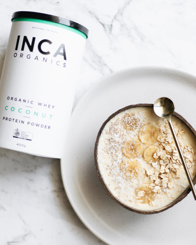 INCA Organics Organic Whey + Coconut Protein Powder 400g