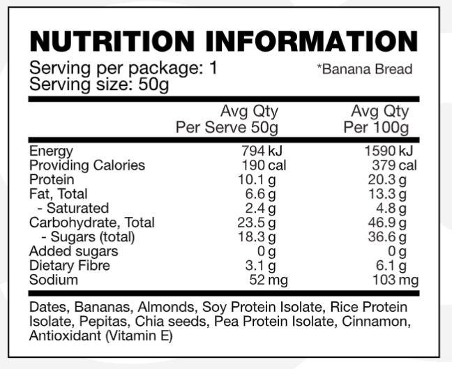 Body Science Clean Plant Protein Bar 50g - Banana Bread 12 Box