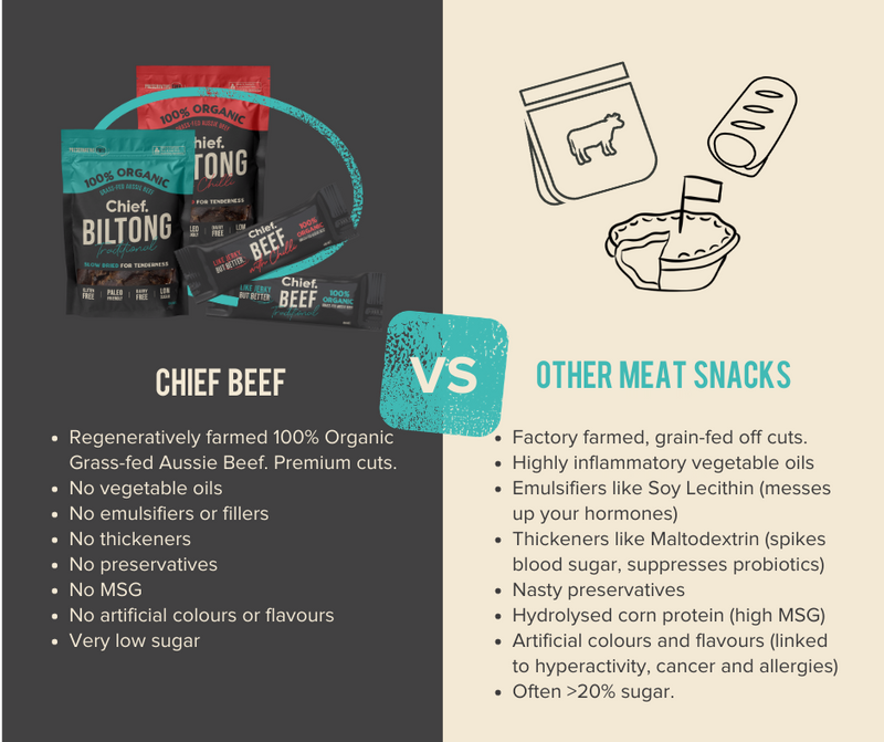 Chief Nutrition Chief Grass Fed Beef Bar - Beef & Chilli 40g