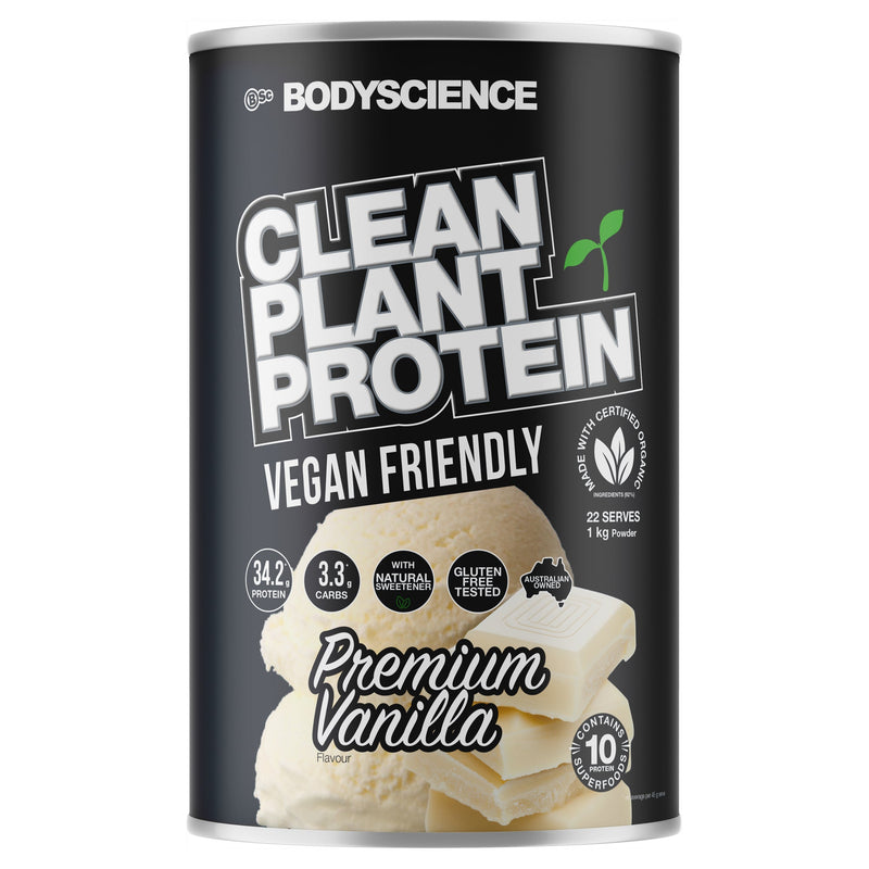 Body Science Clean Plant Protein 1kg Premium Vanilla