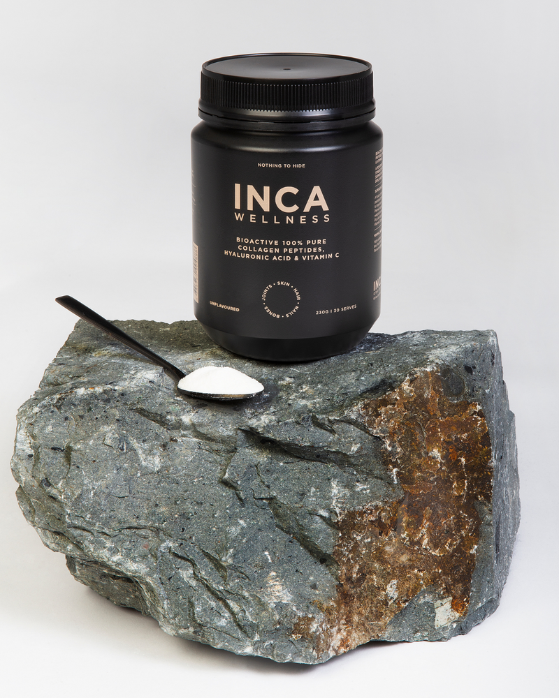 INCA Wellness Bioactive 100% Pure Collagen Peptides + Hyaluronic Acid + Vitamin C 230g