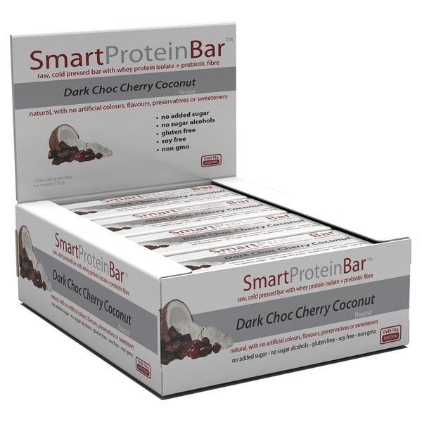 Smart Protein Dark Choc Cherry Coconut Bar 60g x 12