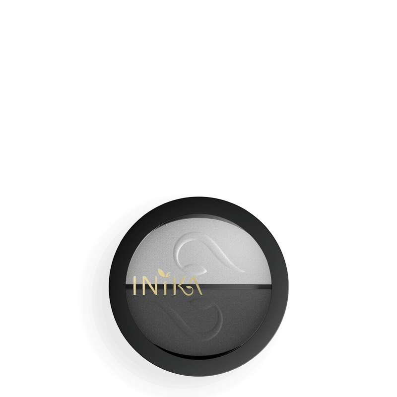 Inika Organic Pressed Mineral Eye Shadow Duo 3.9g - Platinum Steel