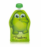 Little Mashies Reusable Squeeze Pouch Green 2 X 130ml