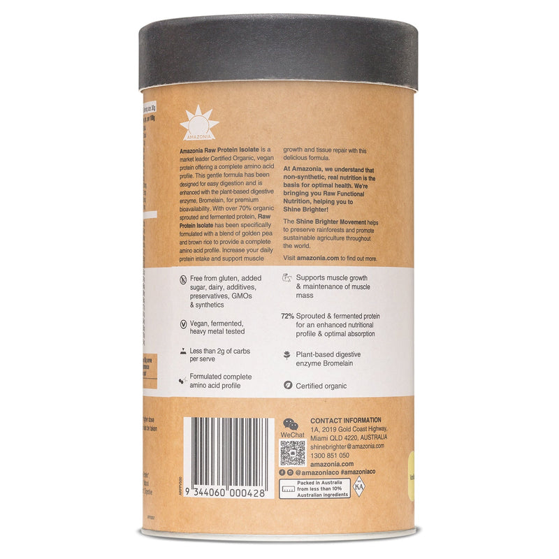 Amazonia Raw Protein Isolate Vanilla 500g