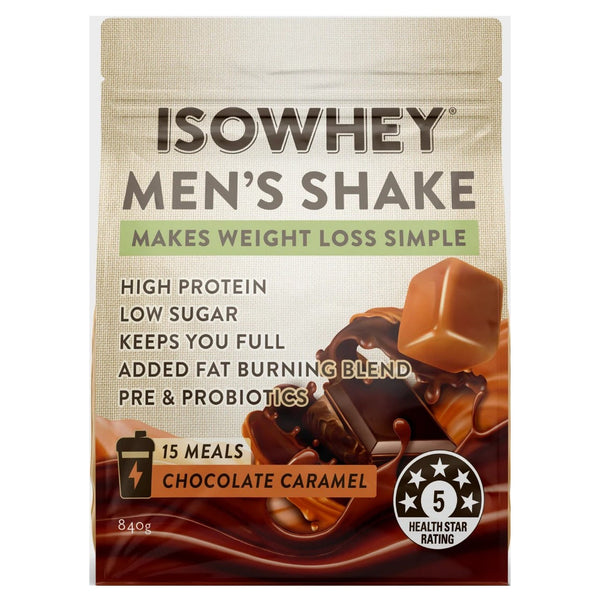 Isowhey Men's Shake Choc Caramel 840g